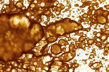 Kahve lekesi dokusu. Soyut noktalar. Psikolojik resimler. Soyut baloncuklar.