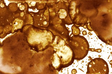 Kahve lekesi dokusu. Soyut noktalar. Psikolojik resimler. Soyut baloncuklar.