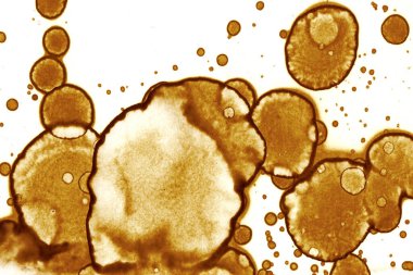 Kahve lekesi dokusu. Soyut noktalar. Psikolojik resimler. Soyut baloncuklar.