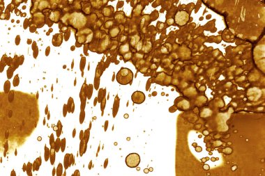 Kahve lekesi dokusu. Soyut noktalar. Psikolojik resimler. Soyut baloncuklar.