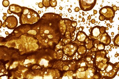 Kahve lekesi dokusu. Soyut noktalar. Psikolojik resimler. Soyut baloncuklar.