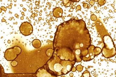 Kahve lekesi dokusu. Soyut noktalar. Psikolojik resimler. Soyut baloncuklar.