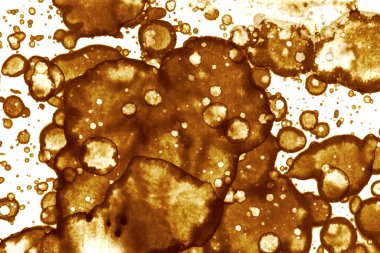 Kahve lekesi dokusu. Soyut noktalar. Psikolojik resimler. Soyut baloncuklar.