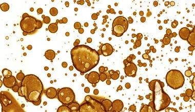 Kahve lekesi dokusu. Soyut noktalar. Psikolojik resimler. Soyut baloncuklar.