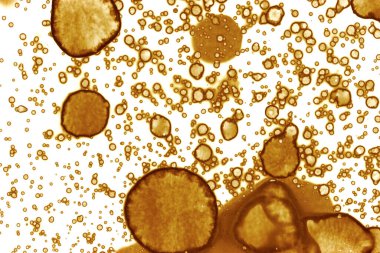 Kahve lekesi dokusu. Soyut noktalar. Psikolojik resimler. Soyut baloncuklar.