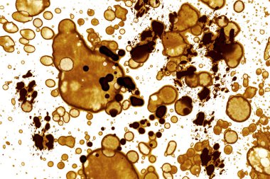 Kahve lekesi dokusu. Soyut noktalar. Psikolojik resimler. Soyut baloncuklar.