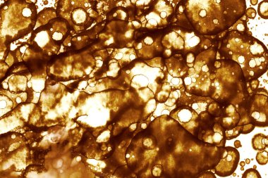 Kahve lekesi dokusu. Soyut noktalar. Psikolojik resimler. Soyut baloncuklar.