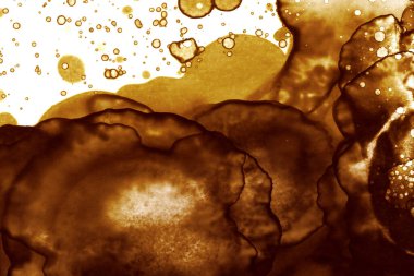 Kahve lekesi dokusu. Soyut noktalar. Psikolojik resimler. Soyut baloncuklar.