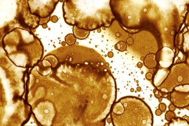 Kahve lekesi dokusu. Soyut noktalar. Psikolojik resimler. Soyut baloncuklar.