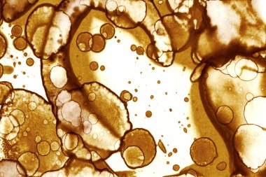 Kahve lekesi dokusu. Soyut noktalar. Psikolojik resimler. Soyut baloncuklar.