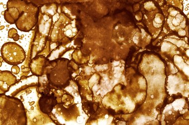 Kahve lekesi dokusu. Soyut noktalar. Psikolojik resimler. Soyut baloncuklar.