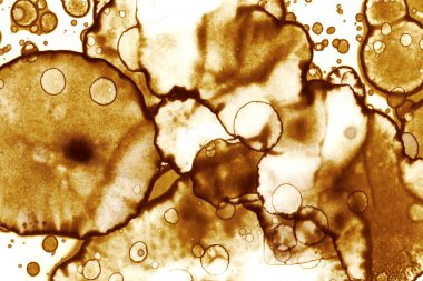 Kahve lekesi dokusu. Soyut noktalar. Psikolojik resimler. Soyut baloncuklar.