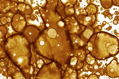 Kahve lekesi dokusu. Soyut noktalar. Psikolojik resimler. Soyut baloncuklar.