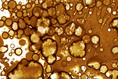 Kahve lekesi dokusu. Soyut noktalar. Psikolojik resimler. Soyut baloncuklar.