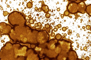 Kahve lekesi dokusu. Soyut noktalar. Psikolojik resimler. Soyut baloncuklar.