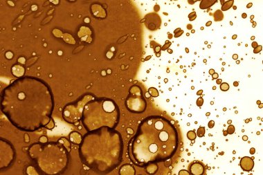 Kahve lekesi dokusu. Soyut noktalar. Psikolojik resimler. Soyut baloncuklar.