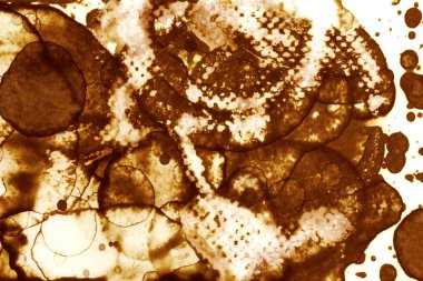 Kahve lekesi dokusu. Soyut noktalar. Psikolojik resimler. Soyut baloncuklar.