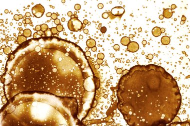 Kahve lekesi dokusu. Soyut noktalar. Psikolojik resimler. Soyut baloncuklar.