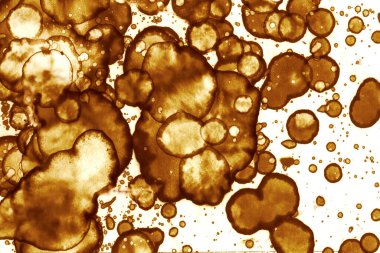 Kahve lekesi dokusu. Soyut noktalar. Psikolojik resimler. Soyut baloncuklar.