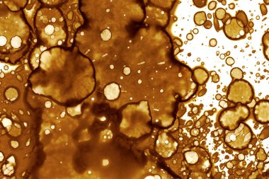 Kahve lekesi dokusu. Soyut noktalar. Psikolojik resimler. Soyut baloncuklar.