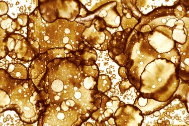 Kahve lekesi dokusu. Soyut noktalar. Psikolojik resimler. Soyut baloncuklar.