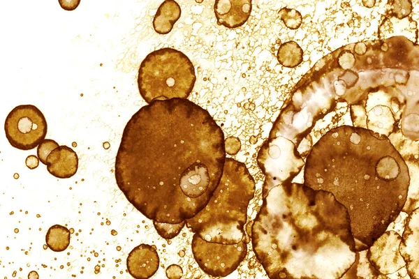 Kahve lekesi dokusu. Soyut noktalar. Psikolojik resimler. Soyut baloncuklar.