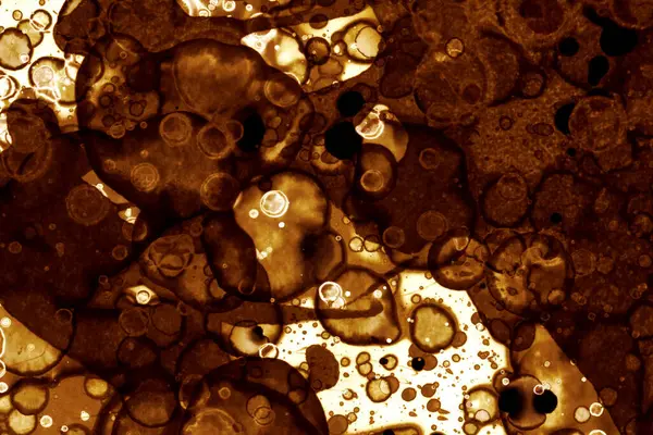 Kahve lekesi dokusu. Soyut noktalar. Psikolojik resimler. Soyut baloncuklar.