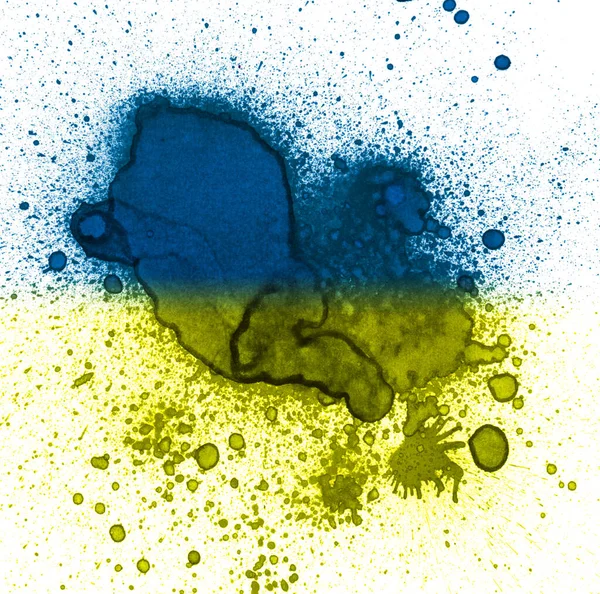 Textura Azul Amarilla Abstracción Manchas Humo Burbujas Fondo Moda —  Fotos de Stock
