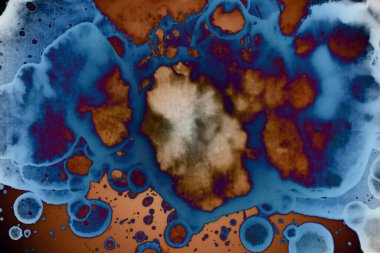 Soyut sanat. Renkli doku ve arka plan. Mürekkep alkolü. Yeni ortam