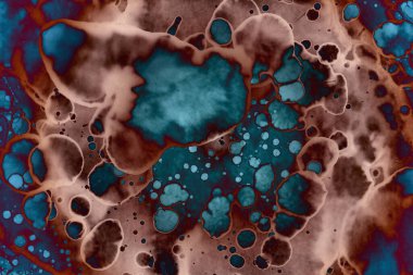 Soyut sanat. Renkli doku ve arka plan. Mürekkep alkolü. Yeni ortam