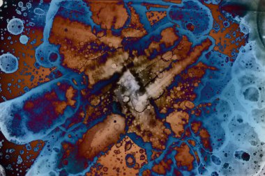 Soyut sanat. Renkli doku ve arka plan. Mürekkep alkolü. Yeni ortam