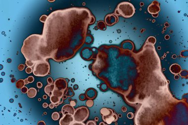 Soyut sanat. Renkli doku ve arka plan. Mürekkep alkolü. Yeni ortam