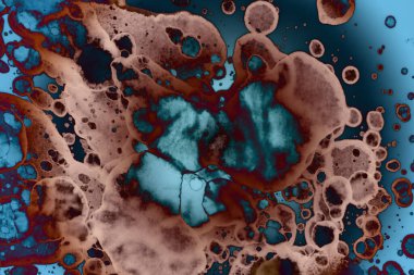 Soyut sanat. Renkli doku ve arka plan. Mürekkep alkolü. Yeni ortam