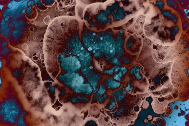 Soyut sanat. Renkli doku ve arka plan. Mürekkep alkolü. Yeni ortam