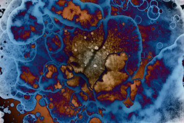 Soyut sanat. Renkli doku ve arka plan. Mürekkep alkolü. Yeni ortam