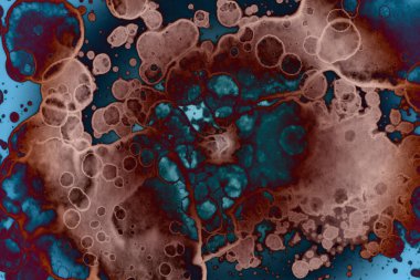 Soyut sanat. Renkli doku ve arka plan. Mürekkep alkolü. Yeni ortam