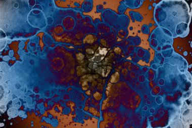 Soyut sanat. Renkli doku ve arka plan. Mürekkep alkolü. Yeni ortam