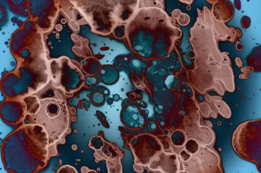 Soyut sanat. Renkli doku ve arka plan. Mürekkep alkolü. Yeni ortam