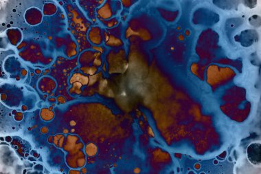 Soyut sanat. Renkli doku ve arka plan. Mürekkep alkolü. Yeni ortam