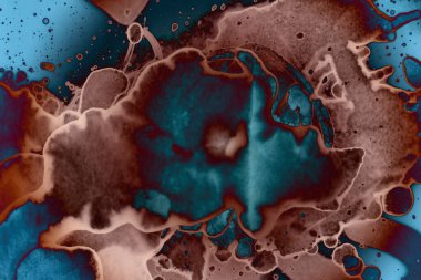 Soyut sanat. Renkli doku ve arka plan. Mürekkep alkolü. Yeni ortam