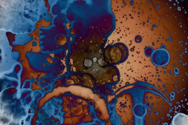 Soyut sanat. Renkli doku ve arka plan. Mürekkep alkolü. Yeni ortam