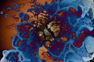 Soyut sanat. Renkli doku ve arka plan. Mürekkep alkolü. Yeni ortam