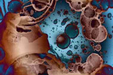 Soyut sanat. Renkli doku ve arka plan. Mürekkep alkolü. Yeni ortam