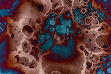 Soyut sanat. Renkli doku ve arka plan. Mürekkep alkolü. Yeni ortam