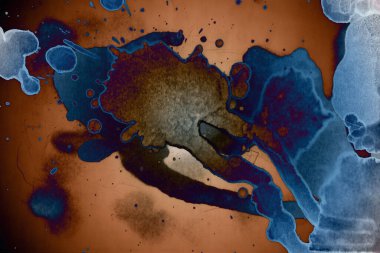 Soyut sanat. Renkli doku ve arka plan. Mürekkep alkolü. Yeni ortam