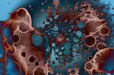 Soyut sanat. Renkli doku ve arka plan. Mürekkep alkolü. Yeni ortam