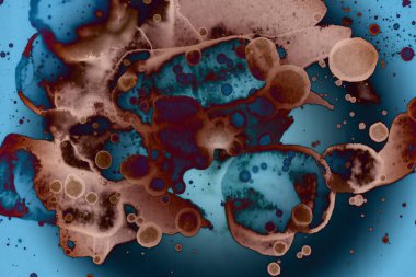 Soyut sanat. Renkli doku ve arka plan. Mürekkep alkolü. Yeni ortam