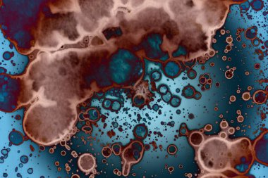 Soyut sanat. Renkli doku ve arka plan. Mürekkep alkolü. Yeni ortam