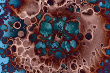 Soyut sanat. Renkli doku ve arka plan. Mürekkep alkolü. Yeni ortam