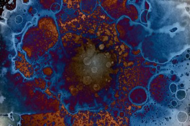 Soyut sanat. Renkli doku ve arka plan. Mürekkep alkolü. Yeni ortam